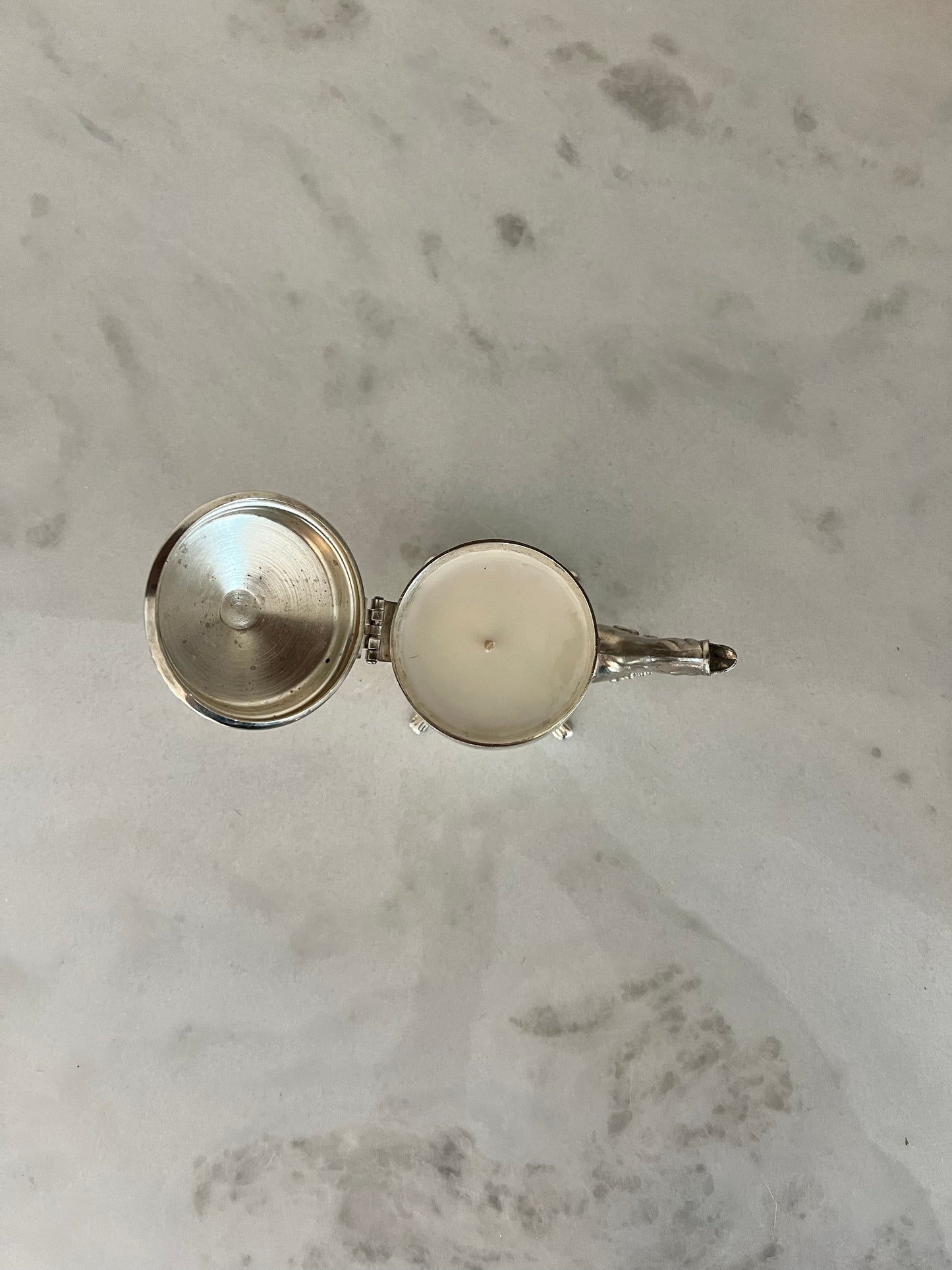 Vintage Silver Plated Creamer Custom Candle