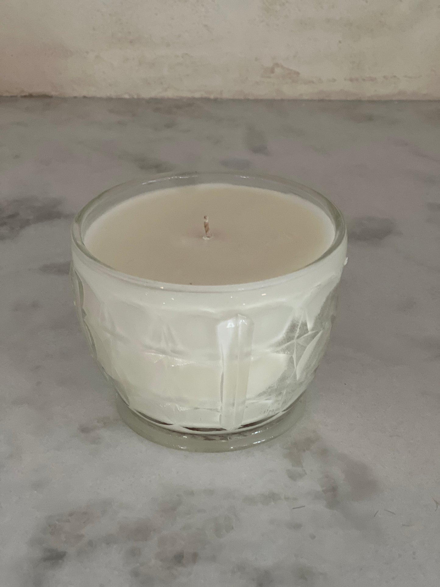 Vintage Crystal Vessel with Silver Plated Lid Custom Candle