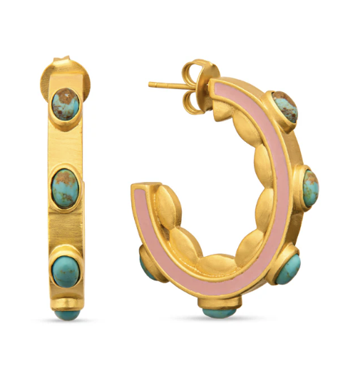 Turquoise Sea Hoop Earrings