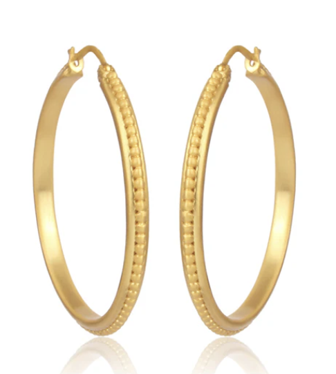 Studded Hoop Earrings 