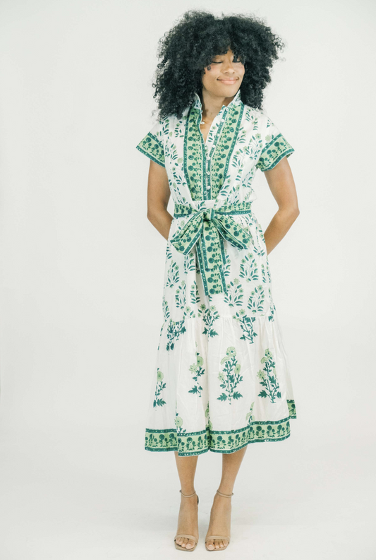 Folly Maxi SS Dress /  Emerald Grove