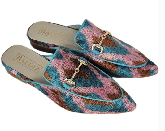 Olivia Slide Shoe - Velvet, Multi