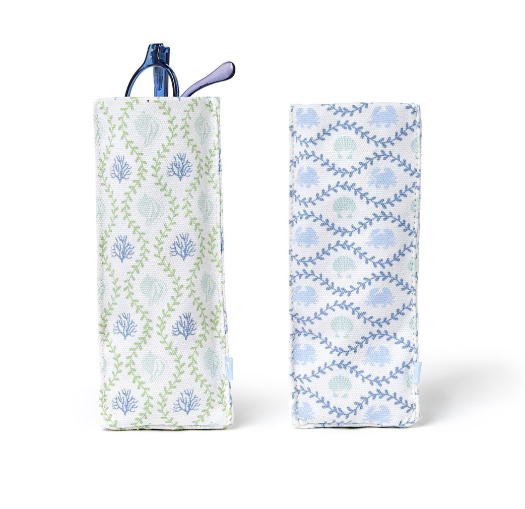 "Looking Good" Coastal Print Standing Eyeglasses Holder in Gift Box Asst 2 Colors