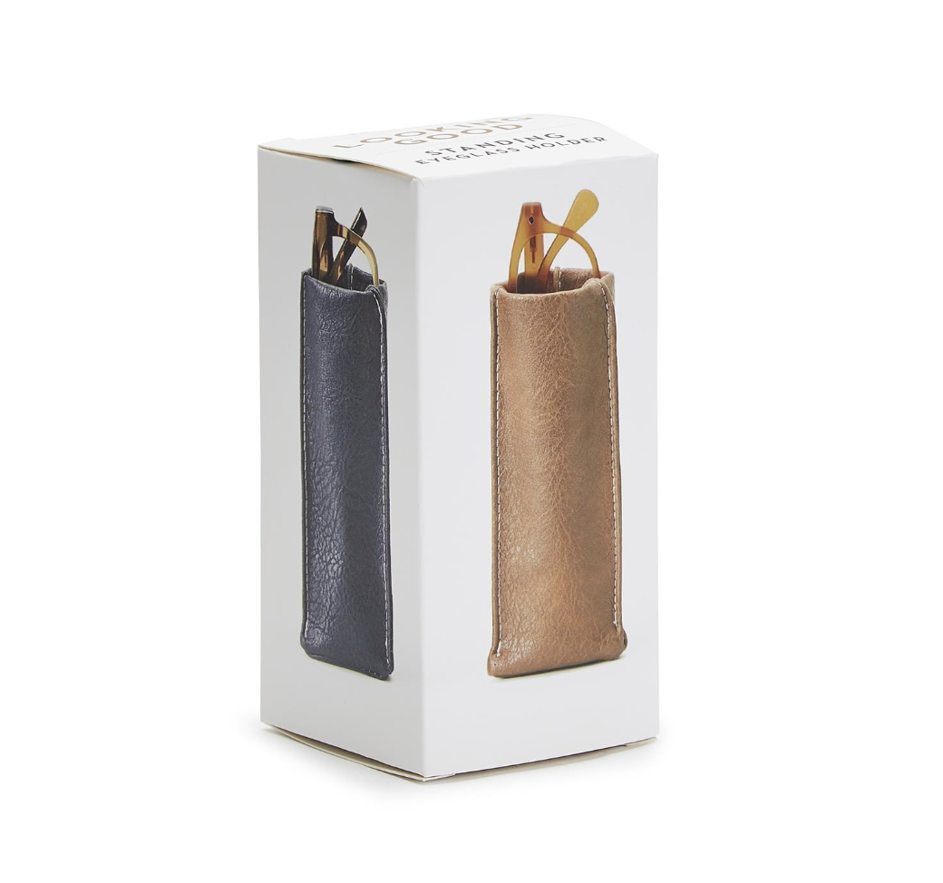 "Looking Good" Standing Triangular Weighted Eyeglass / Accessory Holder in Gift Box Asst 3 Colors
