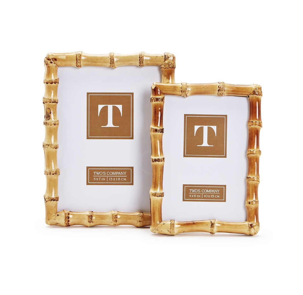 S/2 Blonde Bamboo Photo Frame