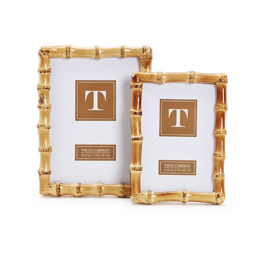 S/2 Blonde Bamboo Photo Frame