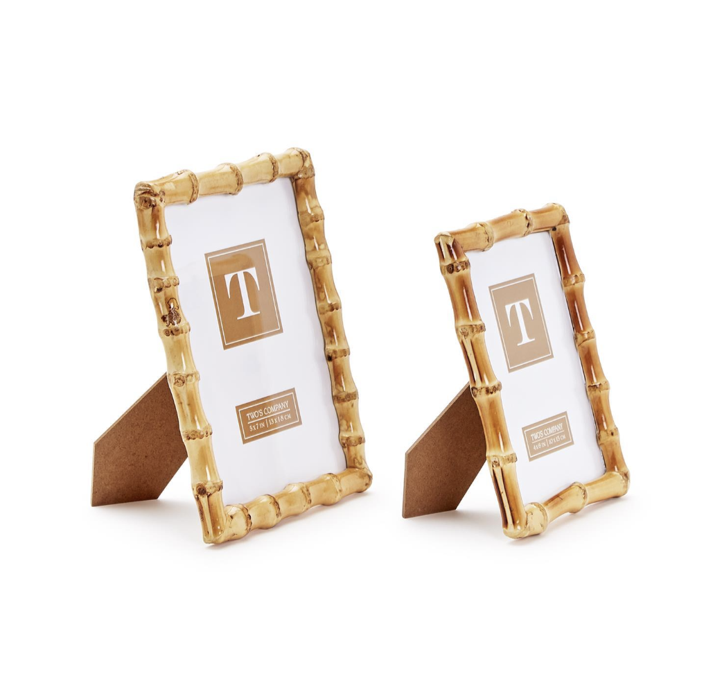 S/2 Blonde Bamboo Photo Frame