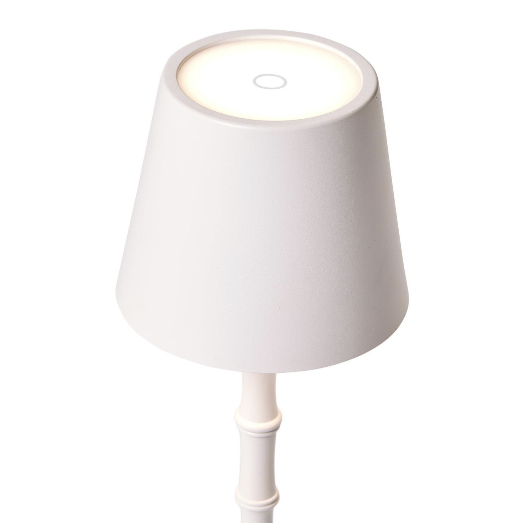 LED Portable Cordless White Bamboo Lamp