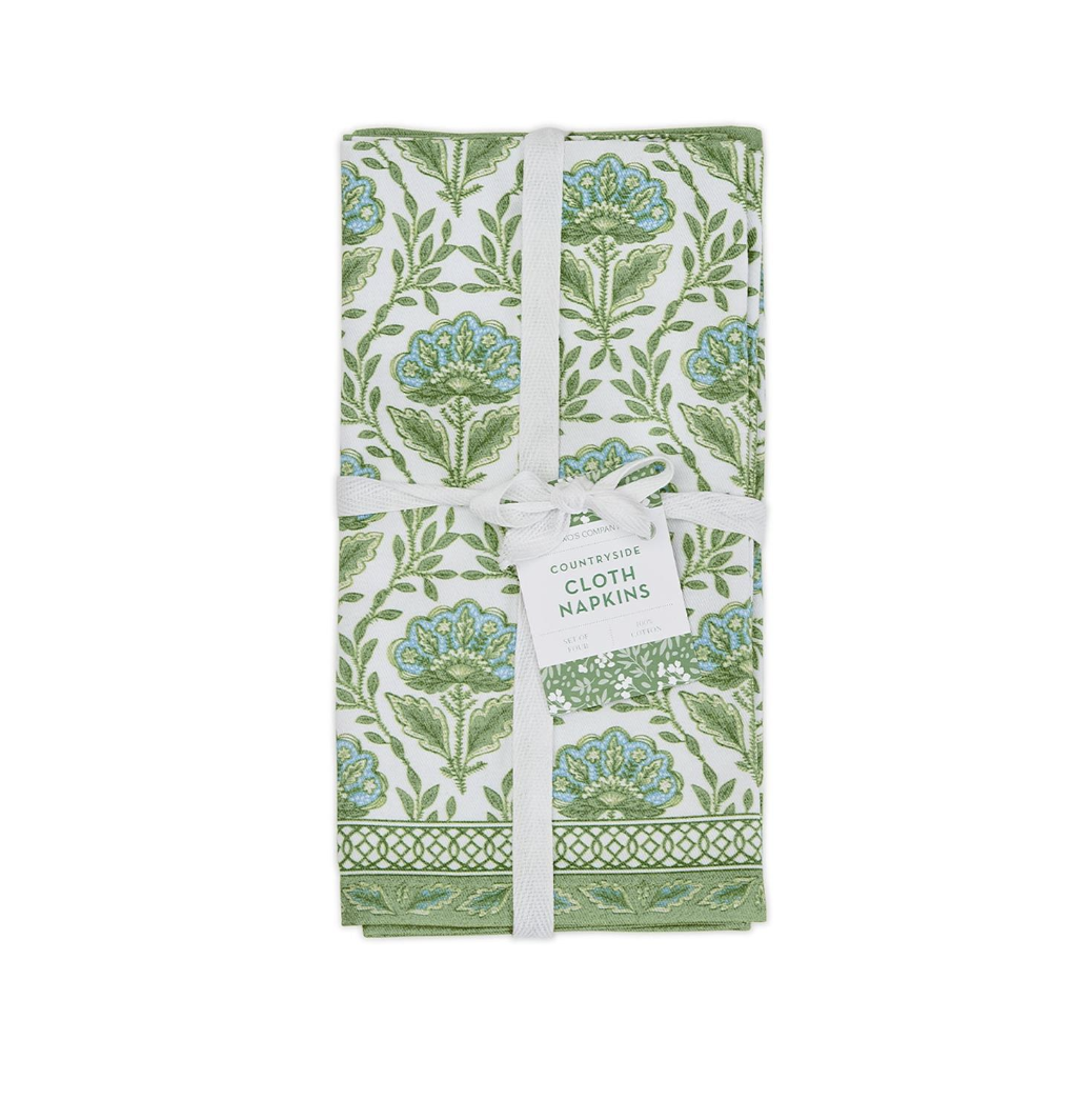 S/4 Floral Pattern Napkins