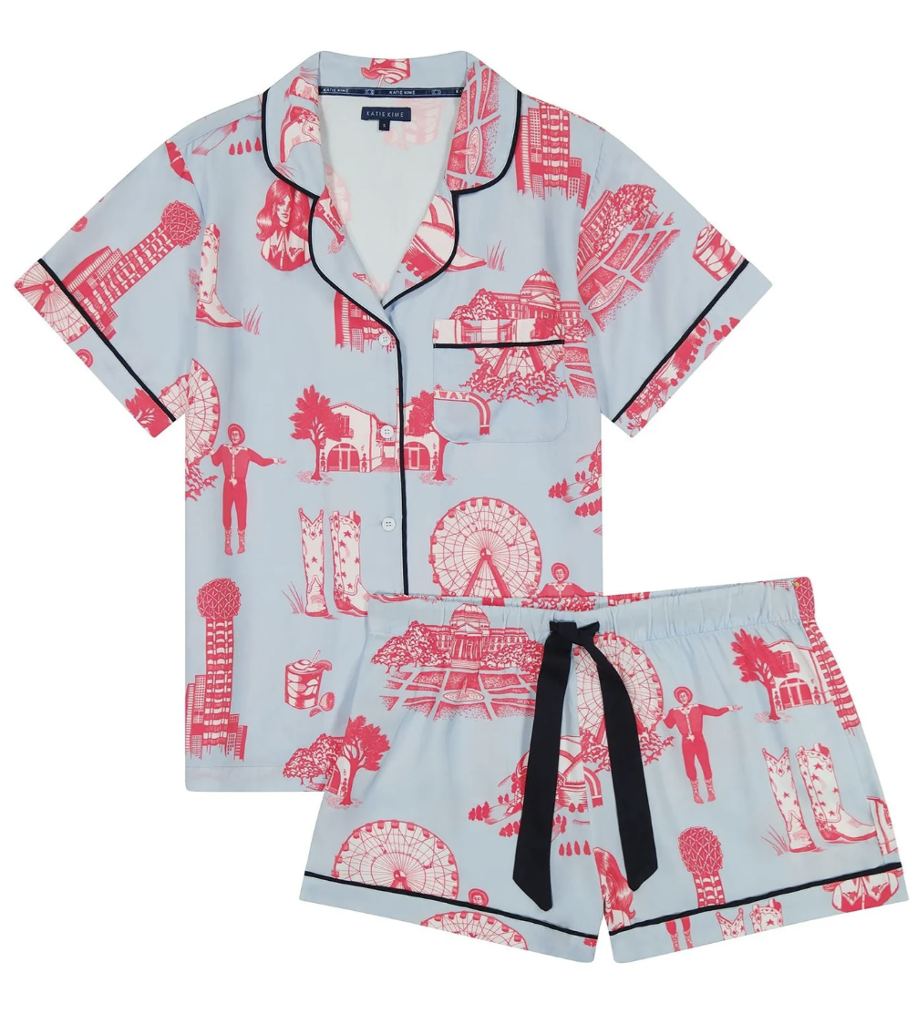 Dallas Toile Pajama Shorts Set