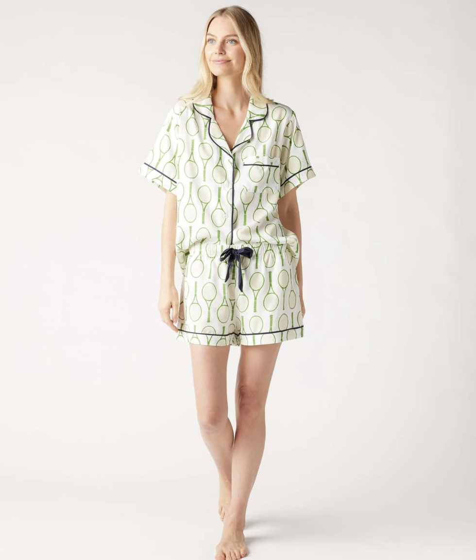 Tennis Time Pajama Shorts Set