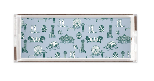 Dallas Toile Lucite Tray