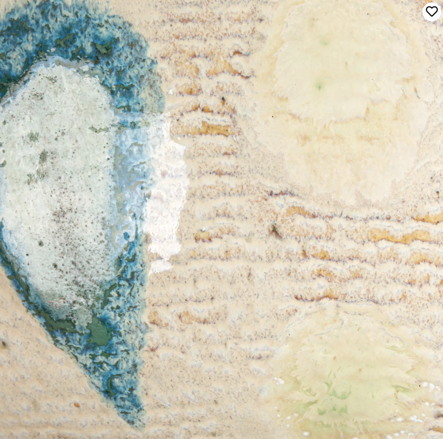 Hand-Painted Stoneware Serving Bowl