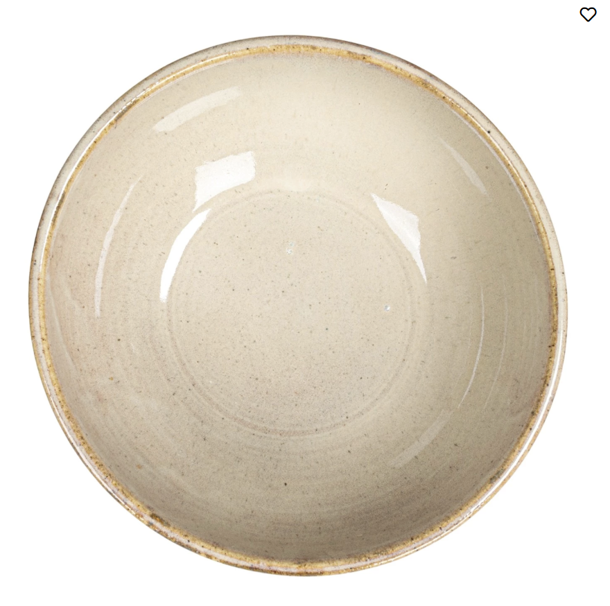 Hand-Painted Stoneware Serving Bowl