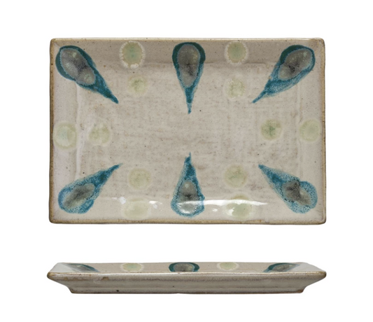 Hand-Painted Stoneware Platter