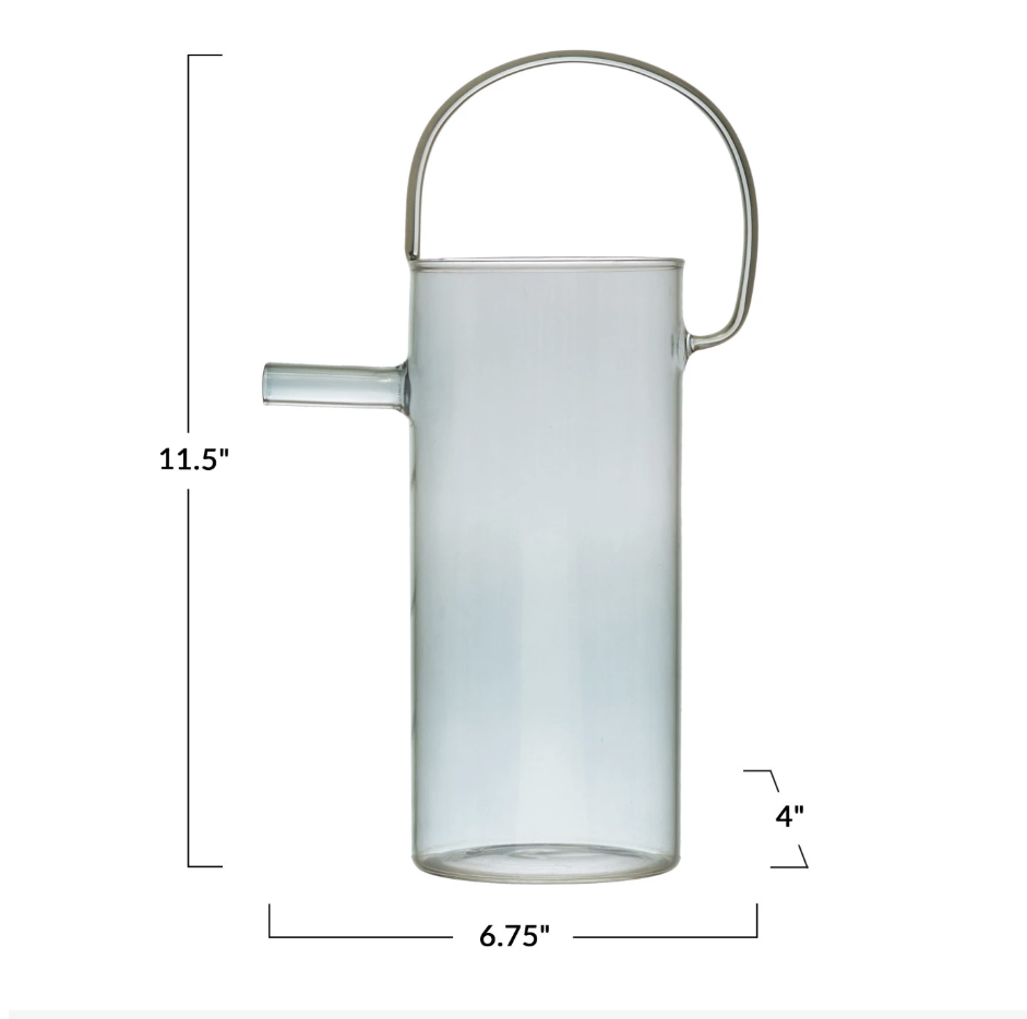 Quart Glass Watering Can, Blue