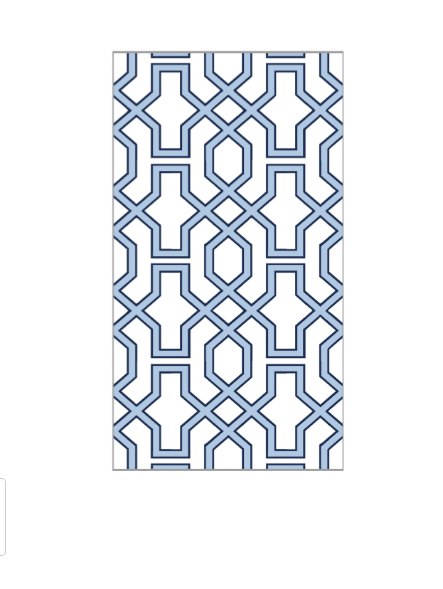 Trellis Blue Guest Towels