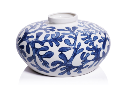 Bermuda Coral Stoneware Vase - Blue