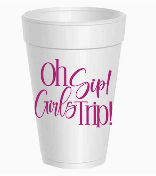 Oh Sip! Girls Trip! Cups - 10 Pack