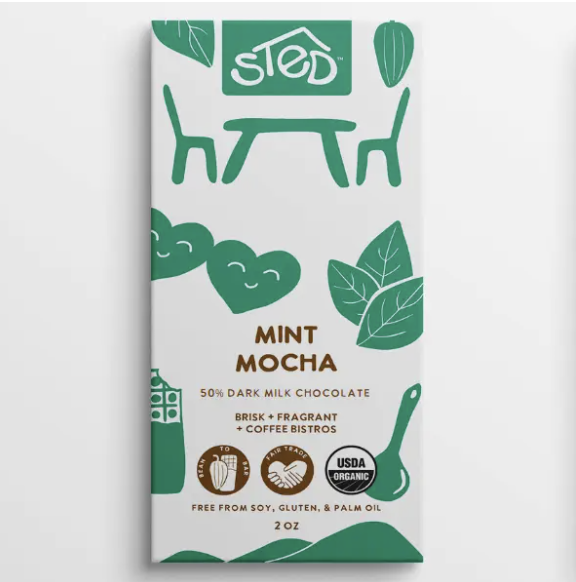 Mint Mocha Dark Milk Chocolate Bar