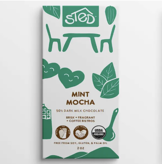 Mint Mocha Dark Milk Chocolate Bar