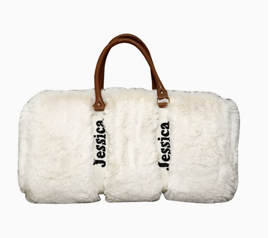 White Bag with leather Handles