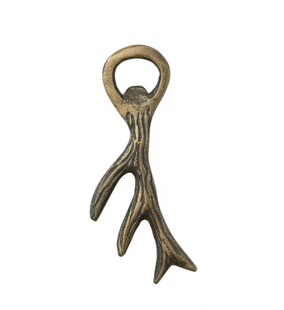 Antler Bottle Opener, Brass