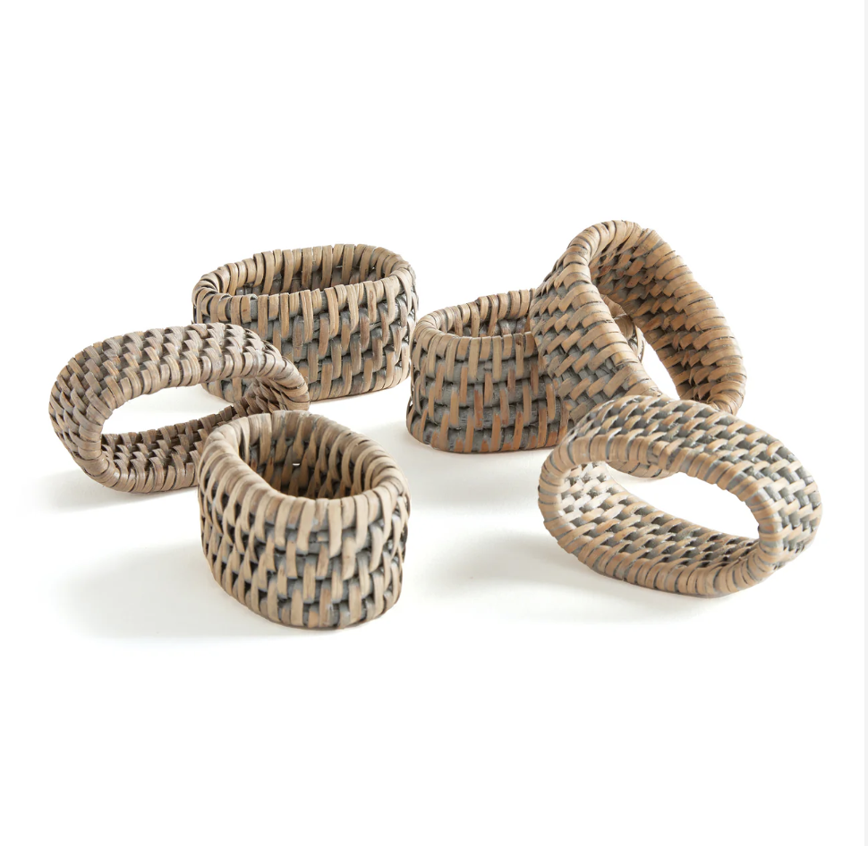 Burma Rattan Napkin Ring - Set of 4